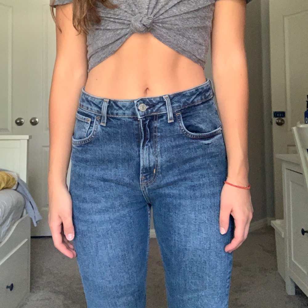 high waisted zara jeans